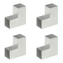 Conectores de postes en L 4 uds metal galvanizado 91x91 mm de vidaXL, Postes de cerca - Ref: Foro24-145470, Precio: 58,37 €, ...