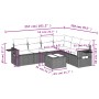 Set de comedor de jardín 7 pzas y cojines ratán sintético negro de , Conjuntos de jardín - Ref: Foro24-3252552, Precio: 479,0...