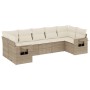 Set sofás de jardín 7 piezas y cojines ratán sintético beige de , Conjuntos de jardín - Ref: Foro24-3252925, Precio: 505,82 €...