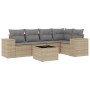 Juego de sofás jardín con cojines 6 pzas ratán sintético beige de , Conjuntos de jardín - Ref: Foro24-3254876, Precio: 423,62...