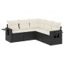 Set de muebles de jardín 5 pzas y cojines ratán sintético negro de , Conjuntos de jardín - Ref: Foro24-3252483, Precio: 336,4...
