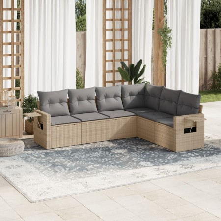Juego de sofás jardín con cojines 6 pzas ratán sintético beige de , Conjuntos de jardín - Ref: Foro24-3252546, Precio: 433,29...