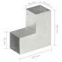 Conectores de postes en L 4 uds metal galvanizado 91x91 mm de vidaXL, Postes de cerca - Ref: Foro24-145470, Precio: 58,37 €, ...
