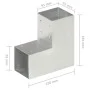 Conectores de postes en L 4 uds metal galvanizado 91x91 mm de vidaXL, Postes de cerca - Ref: Foro24-145470, Precio: 58,47 €, ...
