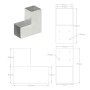 Conectores de postes en L 4 uds metal galvanizado 91x91 mm de vidaXL, Postes de cerca - Ref: Foro24-145470, Precio: 58,37 €, ...