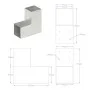 Conectores de postes en L 4 uds metal galvanizado 91x91 mm de vidaXL, Postes de cerca - Ref: Foro24-145470, Precio: 58,47 €, ...