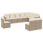 Juego de sofás jardín con cojines beige 10 pzas ratán sintético de , Conjuntos de jardín - Ref: Foro24-3258474, Precio: 671,2...