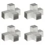 Post connectors in X 4 pcs galvanized metal 91x91 mm by vidaXL, fence posts - Ref: Foro24-145476, Price: 80,45 €, Discount: %