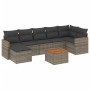 Set de sofás de jardín 8 pzas y cojines ratán sintético gris de , Conjuntos de jardín - Ref: Foro24-3258602, Precio: 477,99 €...