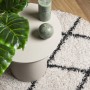 Alfombra de pelo largo moderna PAMPLONA crema y negro Ø 160 cm de , Alfombras - Ref: Foro24-375378, Precio: 50,88 €, Descuent...