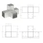 Post connectors in X 4 pcs galvanized metal 91x91 mm by vidaXL, fence posts - Ref: Foro24-145476, Price: 80,45 €, Discount: %