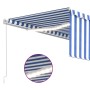 Toldo retráctil manual con persiana y LED azul y blanco 4x3 m de , Toldos - Ref: Foro24-3069301, Precio: 384,59 €, Descuento: %