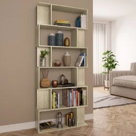Regal/Trennwand aus eichenfarbenem Sperrholz, 80 x 24 x 192 cm von vidaXL, Bücherregale und Regale - Ref: Foro24-800093, Prei...