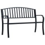 Banco de jardín acero negro 120 cm de , Bancos de jardín - Ref: Foro24-319580, Precio: 98,06 €, Descuento: %