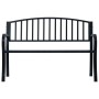 Banco de jardín acero negro 120 cm de , Bancos de jardín - Ref: Foro24-319580, Precio: 98,06 €, Descuento: %