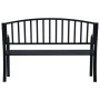 Banco de jardín acero negro 120 cm de , Bancos de jardín - Ref: Foro24-319580, Precio: 98,06 €, Descuento: %