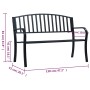 Banco de jardín acero negro 120 cm de , Bancos de jardín - Ref: Foro24-319580, Precio: 98,06 €, Descuento: %