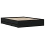 Estructura de cama madera de ingeniería negro 150x200 cm de , Camas y somieres - Ref: Foro24-3207267, Precio: 178,67 €, Descu...