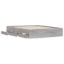 Cama con cajones madera ingeniería gris Sonoma 140x200 cm de , Camas y somieres - Ref: Foro24-3207278, Precio: 199,57 €, Desc...