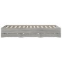 Cama con cajones madera ingeniería gris Sonoma 140x200 cm de , Camas y somieres - Ref: Foro24-3207278, Precio: 199,57 €, Desc...