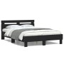 Estructura de cama con cabecero y luces LED negro 120x190 cm de , Camas y somieres - Ref: Foro24-3207575, Precio: 184,55 €, D...