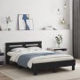 Estructura de cama con cabecero y luces LED negro 120x190 cm de , Camas y somieres - Ref: Foro24-3207575, Precio: 184,55 €, D...