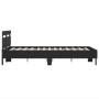 Estructura de cama con cabecero y luces LED negro 120x190 cm de , Camas y somieres - Ref: Foro24-3207575, Precio: 184,55 €, D...