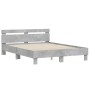 Estructura de cama cabecero y luces LED gris hormigón 140x190cm de , Camas y somieres - Ref: Foro24-3207563, Precio: 160,57 €...