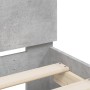 Estructura de cama cabecero y luces LED gris hormigón 140x190cm de , Camas y somieres - Ref: Foro24-3207563, Precio: 160,57 €...