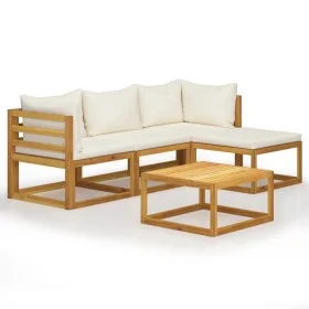 Garden furniture and cushions set 5 pieces solid acacia wood by vidaXL, Garden sets - Ref: Foro24-45916, Price: 500,63 €, Dis...