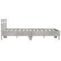 Estructura de cama cabecero y luces LED gris hormigón 120x190cm de , Camas y somieres - Ref: Foro24-3207577, Precio: 154,13 €...