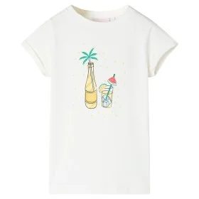 Kinder-T-Shirt in der Farbe Ecru 104 von , Kinder-T-Shirts - Ref: Foro24-11490, Preis: 7,50 €, Rabatt: %