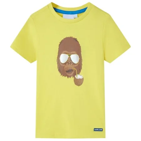 Camiseta de manga corta infantil amarillo 140 de , Camisetas para niños - Ref: Foro24-11618, Precio: 8,12 €, Descuento: %