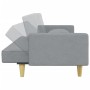 Sofá cama de 2 plazas con almohadas y taburete tela gris claro en Sofás | Comprar online en Foru.es
