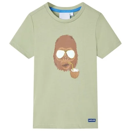 Camiseta de manga corta infantil caqui claro 116 de , Camisetas para niños - Ref: Foro24-11611, Precio: 8,12 €, Descuento: %
