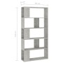 Estantería madera contrachapada gris hormigón 80x24x159cm de vidaXL, Librerías y estanterías - Ref: Foro24-800103, Precio: 62...