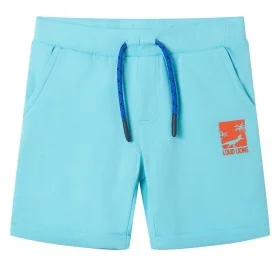 Pantalones cortos infantiles con cordón color aguamarina 116 de , Pantalones de niños - Ref: Foro24-12206, Precio: 9,29 €, De...