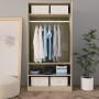 Armario de madera contrachapada roble sonoma 100x50x200 cm de vidaXL, Armarios roperos - Ref: Foro24-800228, Precio: 180,11 €...