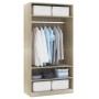 Armario de madera contrachapada roble sonoma 100x50x200 cm de vidaXL, Armarios roperos - Ref: Foro24-800228, Precio: 180,11 €...