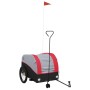 Remolque para bicicleta hierro negro y rojo 45 kg de , Remolques para bicicletas - Ref: Foro24-94146, Precio: 87,65 €, Descue...