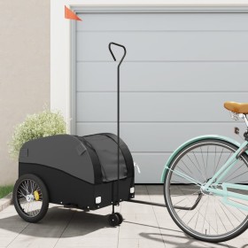 Remolque para bicicleta hierro negro 45 kg de , Remolques para bicicletas - Ref: Foro24-94150, Precio: 88,44 €, Descuento: %