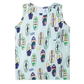 Camiseta sin mangas infantil azul suave mélange 128 de , Camisetas para niños - Ref: Foro24-11777, Precio: 8,32 €, Descuento: %