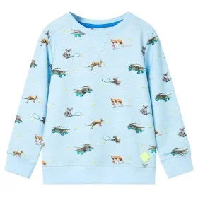 Sudadera infantil azul claro mélange 140 de , Camisetas para niños - Ref: Foro24-11903, Precio: 12,86 €, Descuento: %