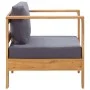 Silla de jardín con cojín madera maciza de acacia gris oscuro de vidaXL, Sofás modulares de exterior - Ref: Foro24-47275, Pre...