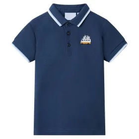 Polo infantil azul oscuro 140 de , Camisetas para niños - Ref: Foro24-12053, Precio: 12,32 €, Descuento: %