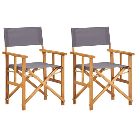 Sillas de director 2 unidades madera maciza de acacia de vidaXL, Sillas de jardín - Ref: Foro24-45947, Precio: 101,74 €, Desc...