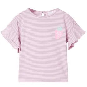 Camiseta infantil con mangas de volantes lila 92 de , Camisetas para niños - Ref: Foro24-11534, Precio: 8,45 €, Descuento: %
