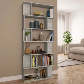 Estantería madera contrachapada gris hormigón 80x24x192cm de vidaXL, Librerías y estanterías - Ref: Foro24-800094, Precio: 74...