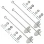 Ground anchors 4 pcs galvanized metal 10x60 cm by vidaXL, Spikes for anchoring in the ground - Ref: Foro24-145501, Price: 32,...