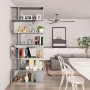 Estantería madera contrachapada gris hormigón 80x24x192cm de vidaXL, Librerías y estanterías - Ref: Foro24-800094, Precio: 72...
